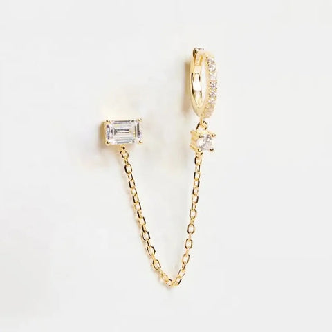 Ciara chain huggie earrings