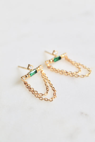 Jasmine chain earrings