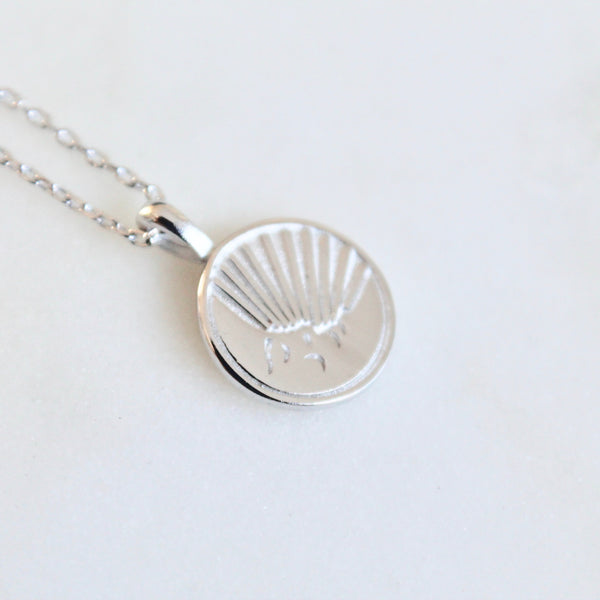 Moon coin dainty necklace