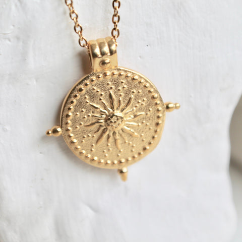 Sun compass necklace