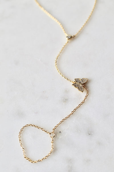 Butterfly hand chain bracelet