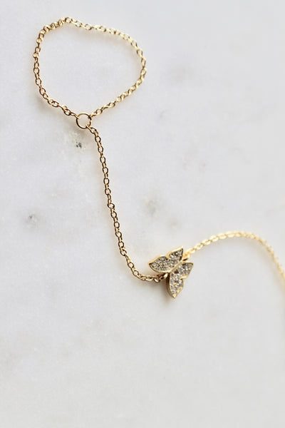 Butterfly hand chain bracelet