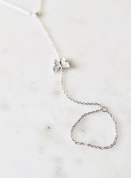 Butterfly hand chain bracelet