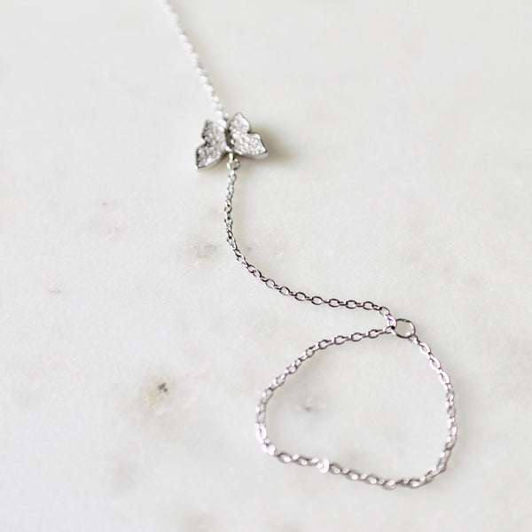 Butterfly hand chain bracelet