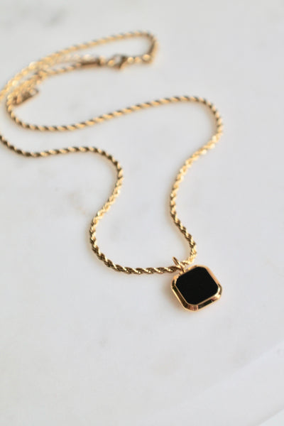 Black onyx necklace