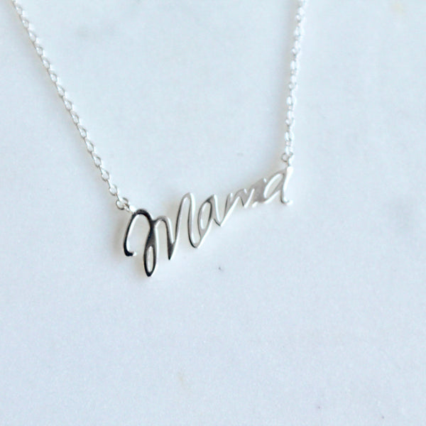 Mama sterling silver necklace - Lily Lough Jewelry