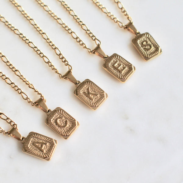 Initial pendant necklace - Lily Lough Jewelry