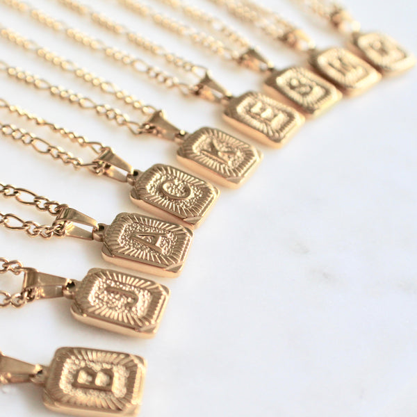 Initial pendant necklace - Lily Lough Jewelry