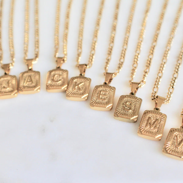 Initial pendant necklace - Lily Lough Jewelry