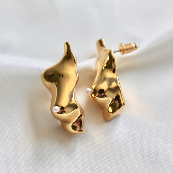 Boobies gold earrings