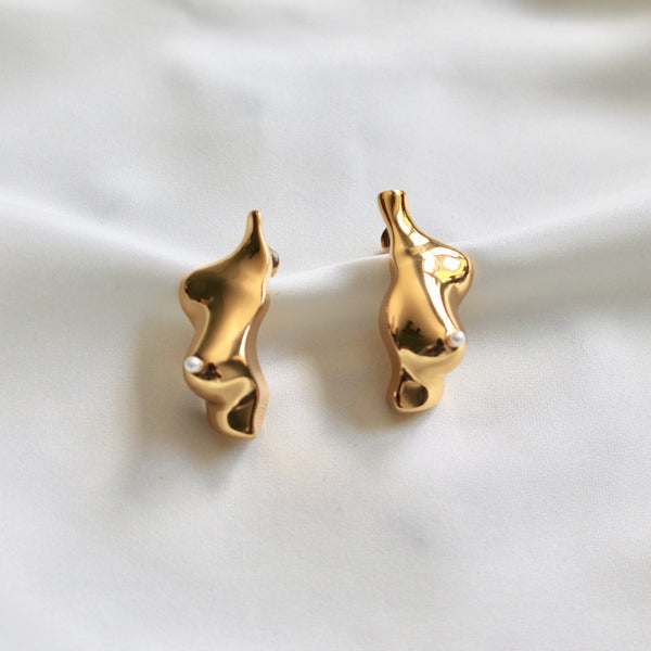 Boobies gold earrings