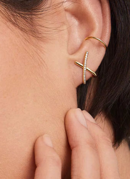 Leena cross earrings