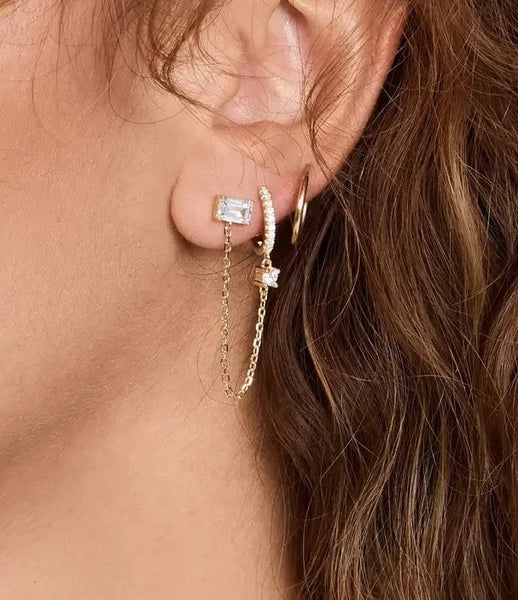 Ciara chain huggie earrings