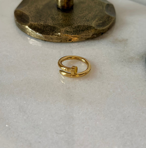 Gold nail ring - Lily Lough 