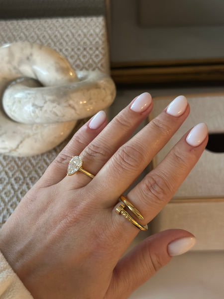 Gold nail ring - Lily Lough 