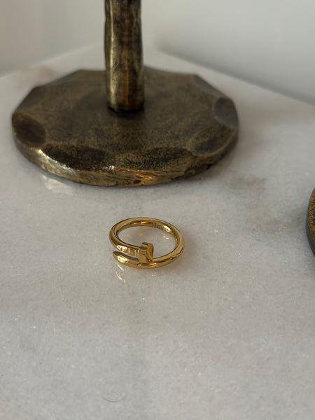 Gold nail ring - Lily Lough 