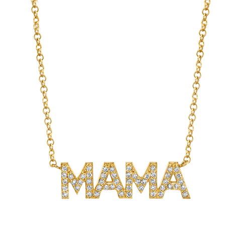 Mama sterling silver necklace