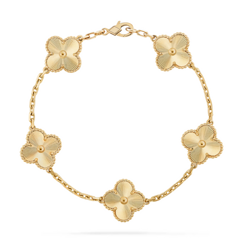 All gold clover bracelet