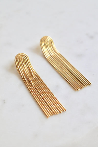 Tassel gold earrings
