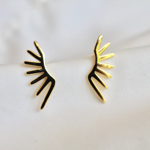 Angel wings stud earrings