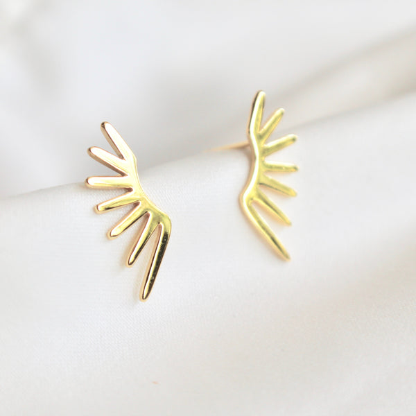 Angel wings stud earrings
