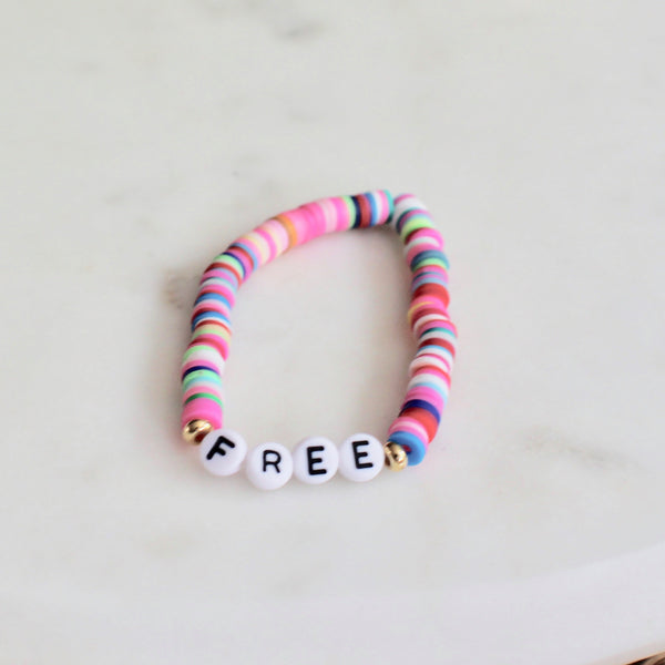 Good vibes rainbow bracelet