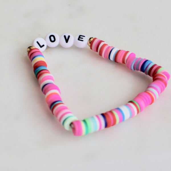 Good vibes rainbow bracelet