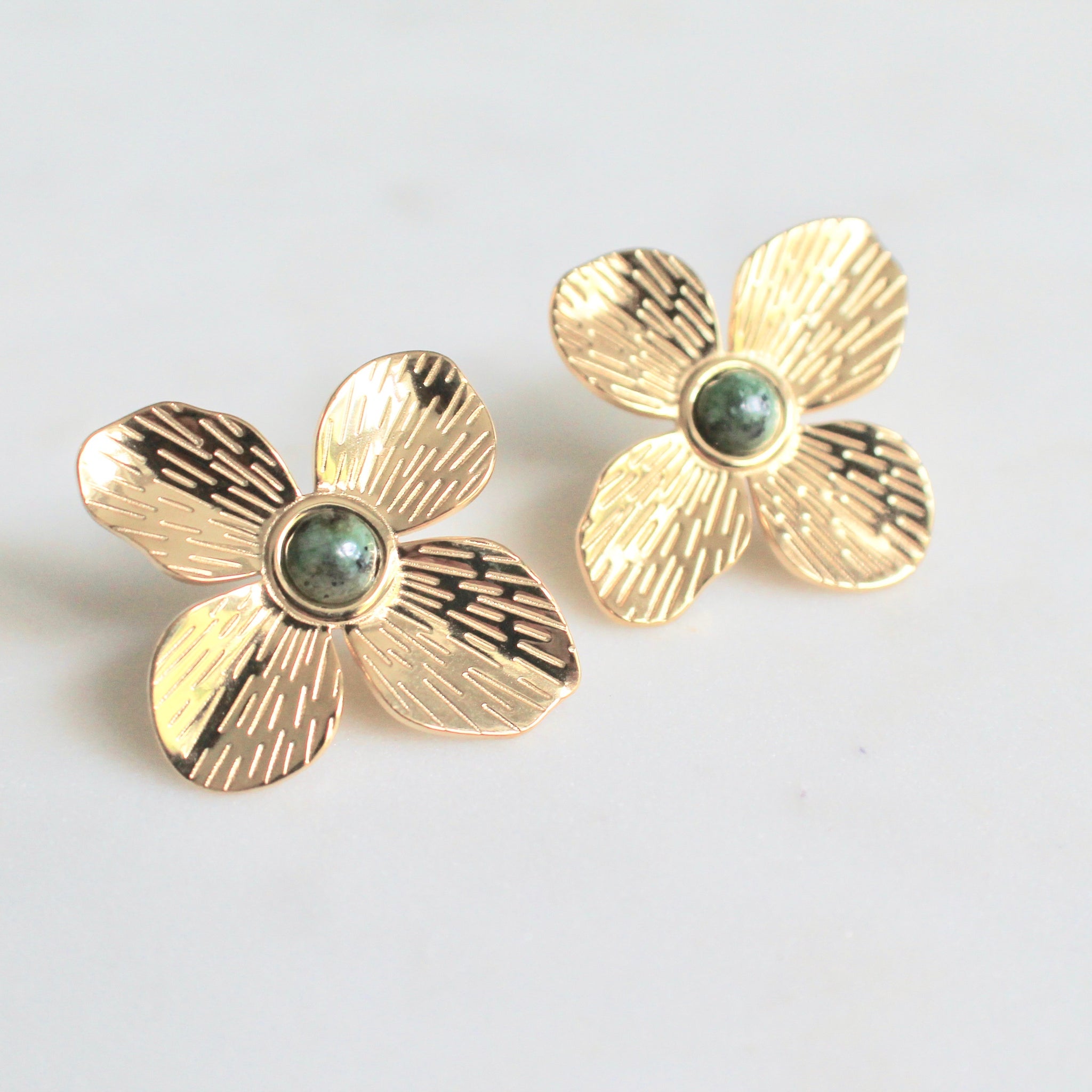 Flora gem earrings