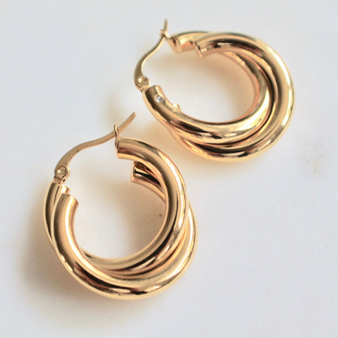 Holly hoop earrings