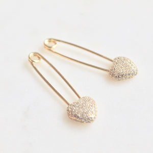 Paper clip heart earrings