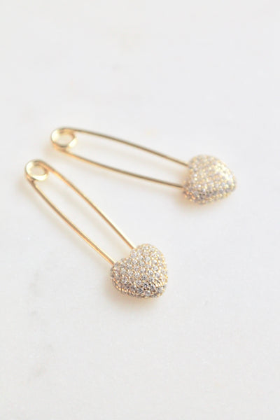 Paper clip heart earrings