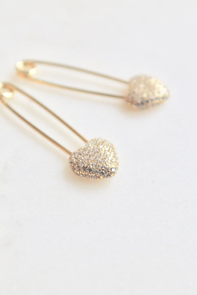Paper clip heart earrings