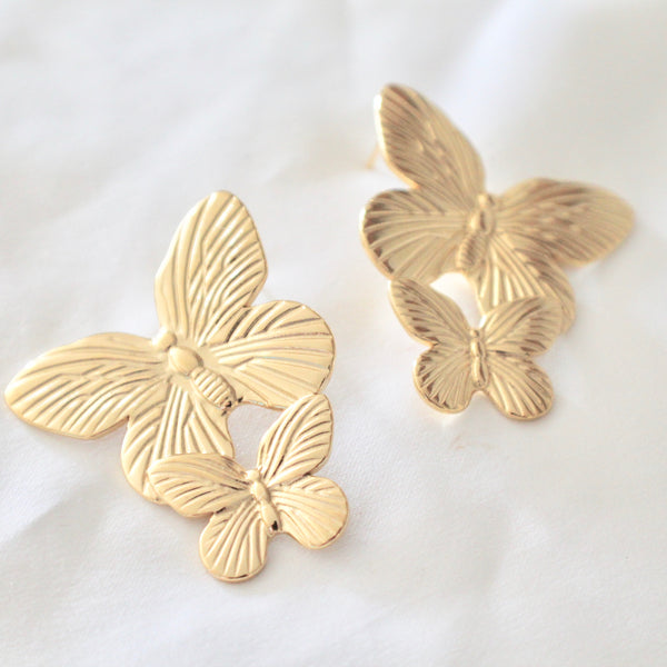 Butterfly statement earrings