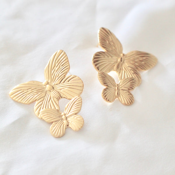 Butterfly statement earrings