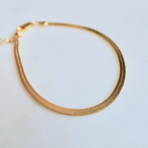 3 mm herringbone bracelet