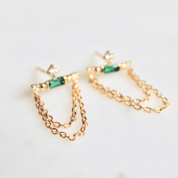 Jasmine chain earrings