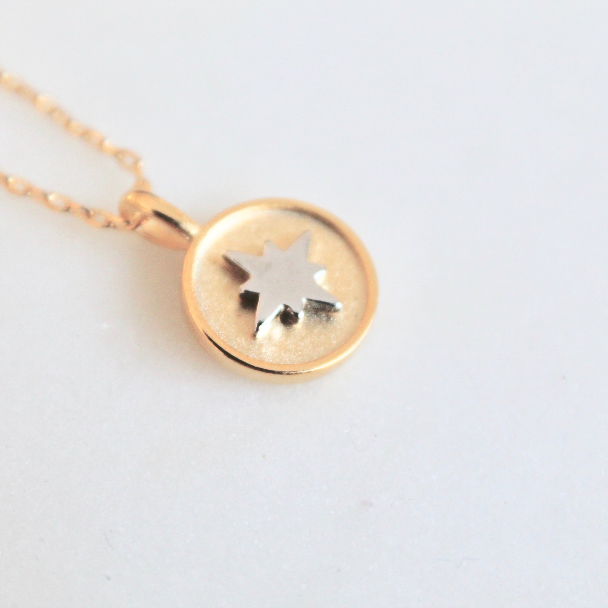 North star dainty necklace