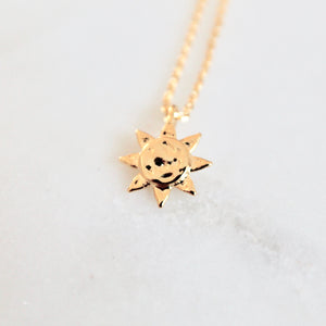 Mini sun dainty necklace