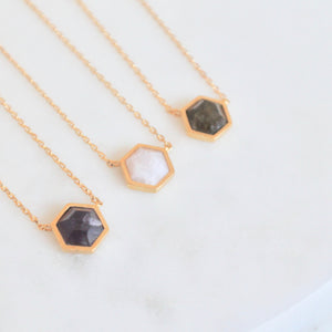 Octagon dainty necklace
