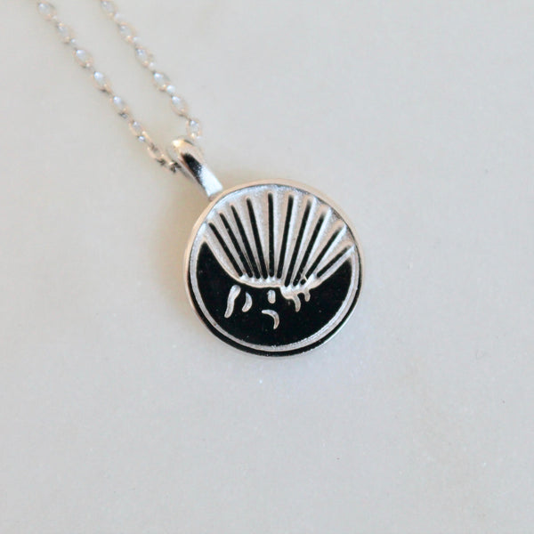 Moon coin dainty necklace