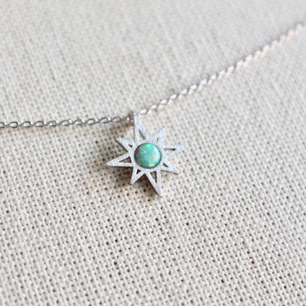 Opal star necklace