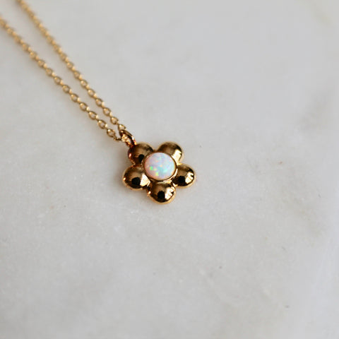 Opal Daisy necklace