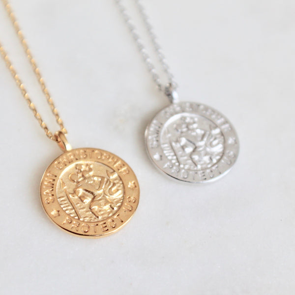 St. Christopher dainty necklace