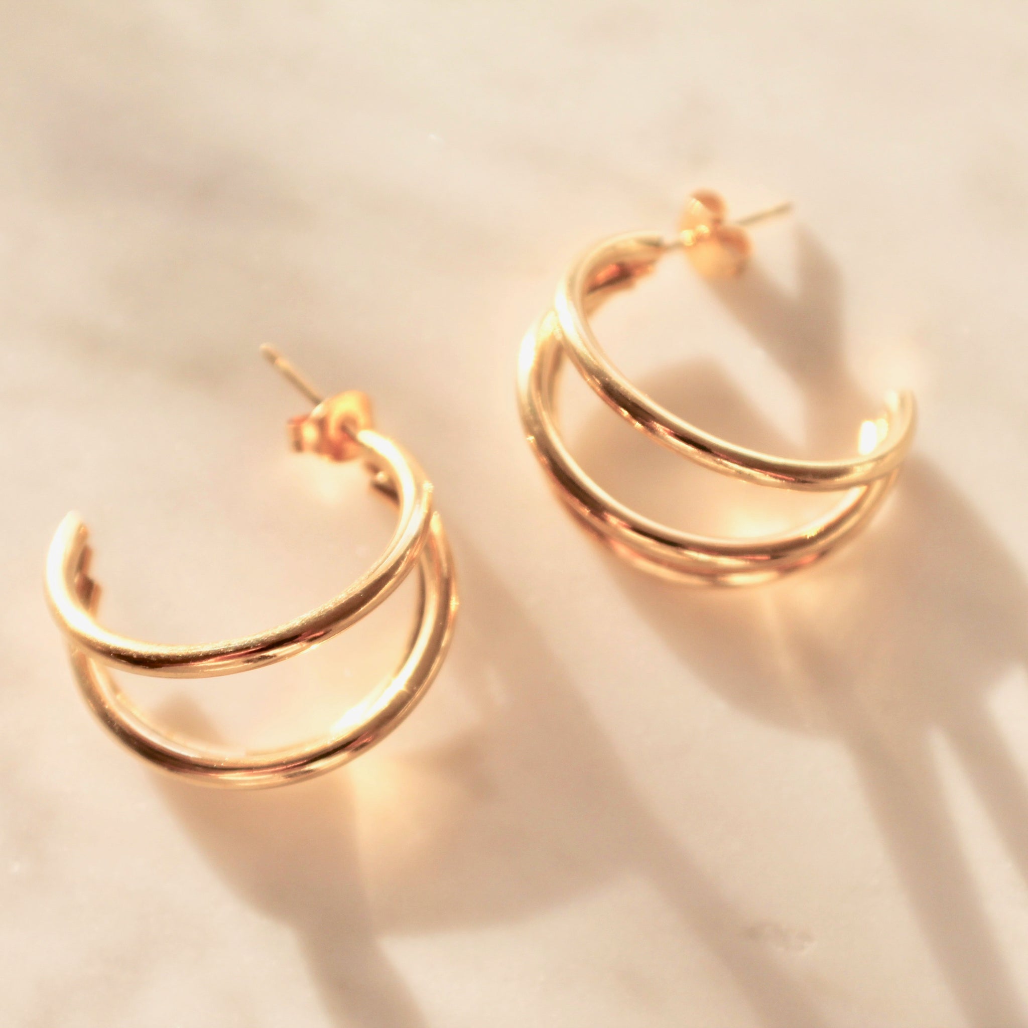 Triple hoop earrings