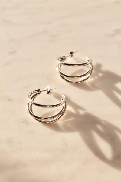 Triple hoop earrings