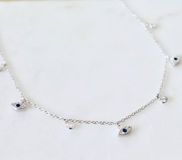 Evil eye chocker necklace