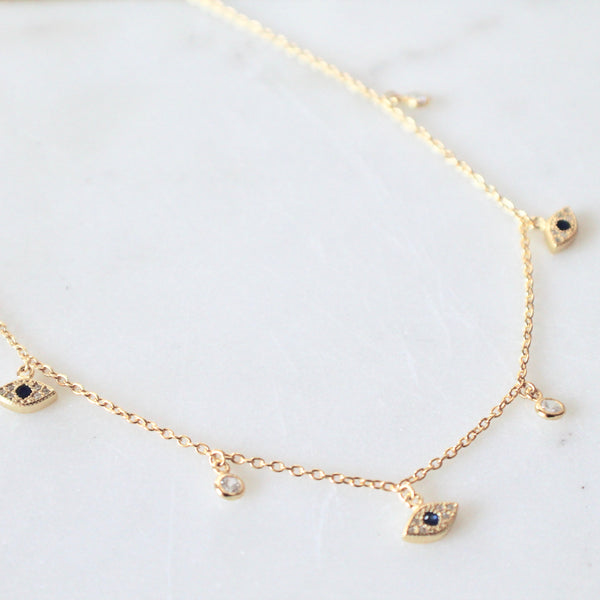 Evil eye chocker necklace