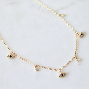 Evil eye chocker necklace