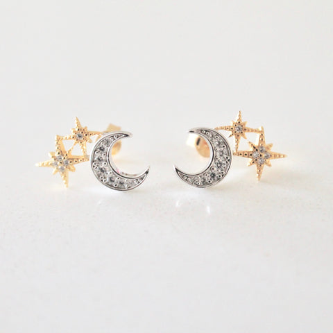 Celestial stud earrings