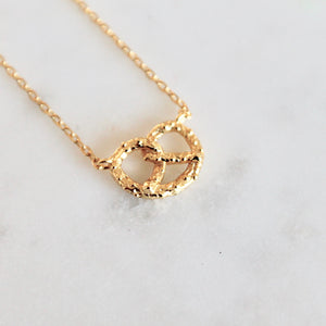 Pretzel sterling silver necklace